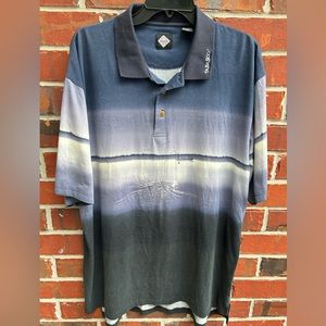 Tabasco Hot Sauce Mens Fishing Theme Short Sleeve Golf Polo XL